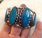 Magnificent Navajo domed turquoise sterling silver Darryl D Begay bracelet — photo 1