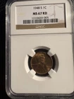 1948-S LINCOLN 1C MS67 RD