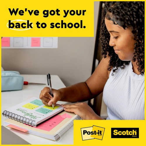 Post-it Super Sticky Notes 3x3 6 tampons couleurs vives boost énergie livraison gratuite - Photo 5/10