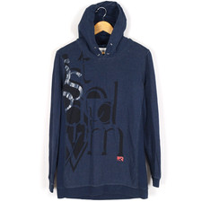 G-STAR TOPAZ HOODED SW WMN L/S Womens Jumper Size L Blue Cotton Stretch