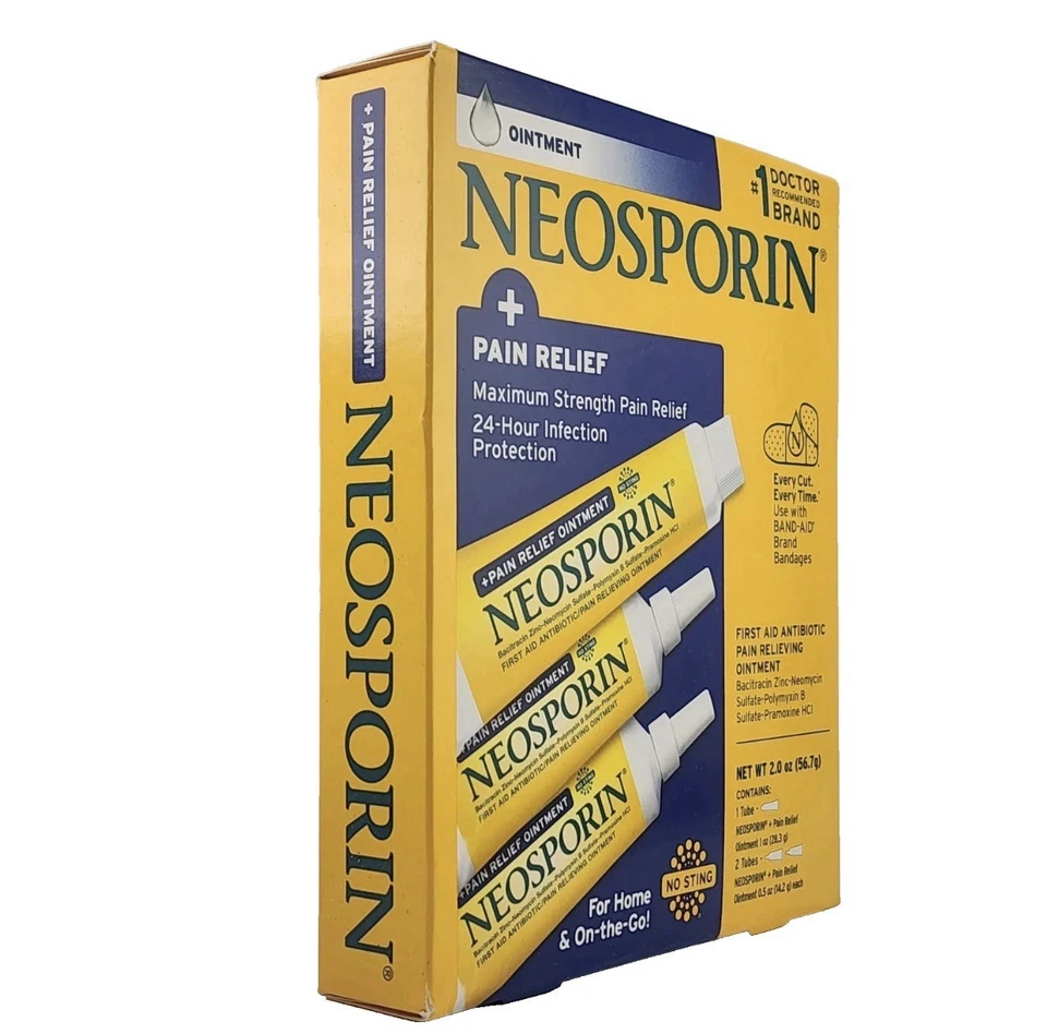 Мазь антибиотик двойного действия Neosporin + Max Strength обезболивающая 2 унции Exp2/28 - Изображение 2 из 4