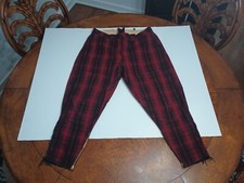 40s WOOLRICH 100 Wool Plaid Hunting Pant Tartan Workwear TALON ZIP