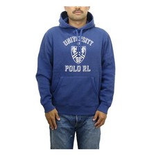 Polo Ralph Lauren Pullover Hoodie Hooded Sweatshirt - Vintage College Print