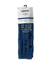 Birkenstock Boys Abs Cuff Cotton Non Slip Socks Size C12-Y1 Blue Pair Warm Cozy