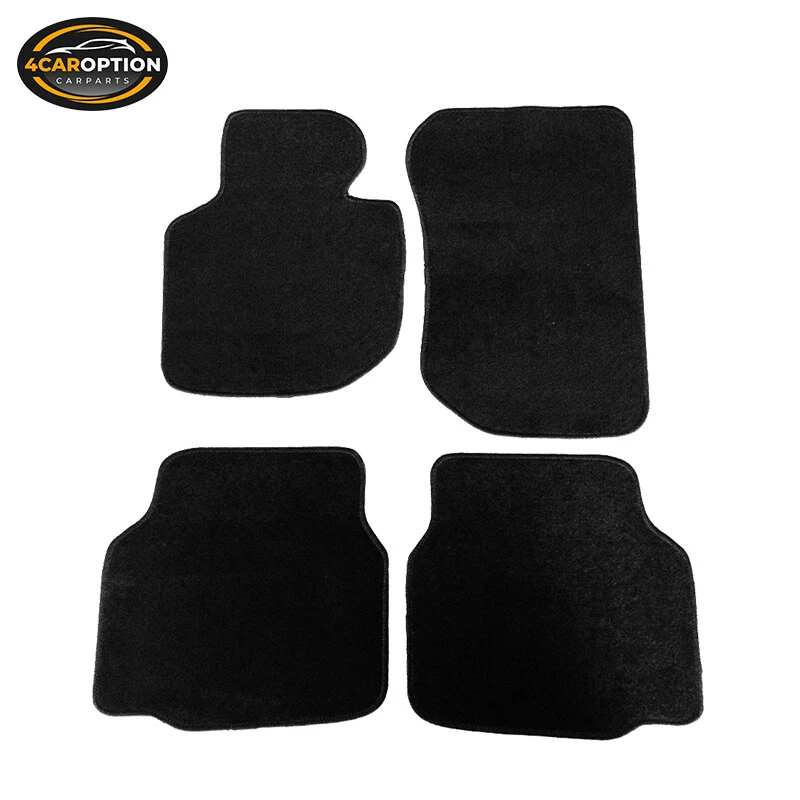 92-98 E36 3-Series Floor Mats Carpet Front & Rear Nylon Black 4PC FOR: (BMW) Foto 2 de 4