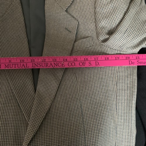 PIERRE BALMAIN Paris Mens Blazer Jacket Sz 42 Micro Plaid Check Suit Sport Coat - Picture 15 of 15