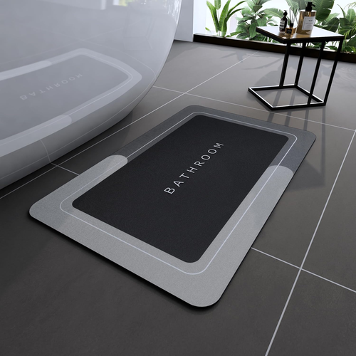 Bath Mat, Bathroom Rugs Super Absorbent Shower Mats Quick Dry Thin Rubber Mats f