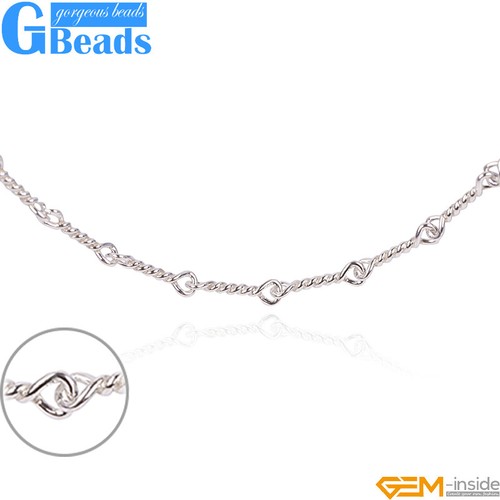 Curb Cable Chains S925 Sterling Silver Hypoallergenic Jewelry Making Find 39.3” - Picture 118 of 131
