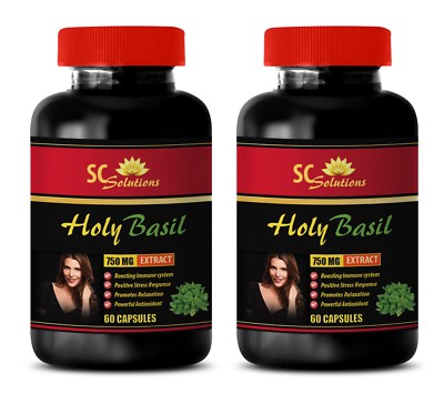 anti inflammatory food - HOLY BASIL - holy basil powder - 2 Bottles 120 Capsules