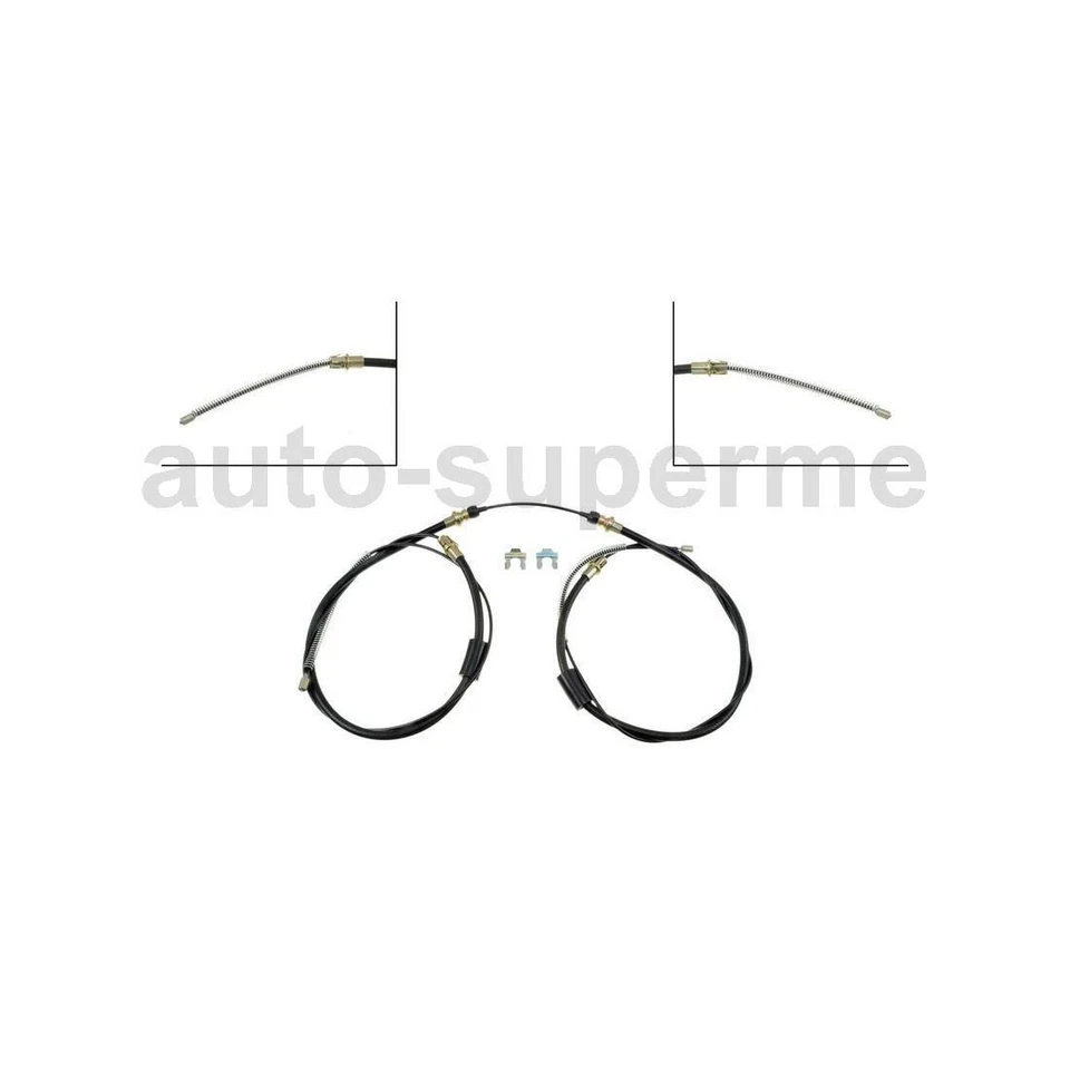 Juego de 2 cables de freno de estacionamiento traseros para Chevrolet Two-Ten Series 4,6 L 1957 Foto 3 de 4