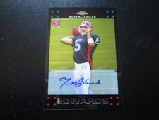 TRENT EDWARDS 2007 TOPPS CHROME AUTOGRAPHED ROOKIE CARD MINT?. rookie card picture