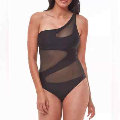 BAR III Natural Beauty Cutout One-Shoulder One-Piece Swimsuit  MediumMSRP $88