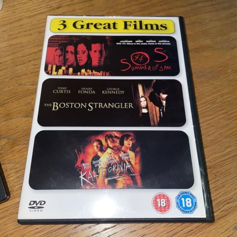 Summer Of Sam/The Boston Strangler/Kalifornia DVD Thriller (2007) Juliette Lewis
