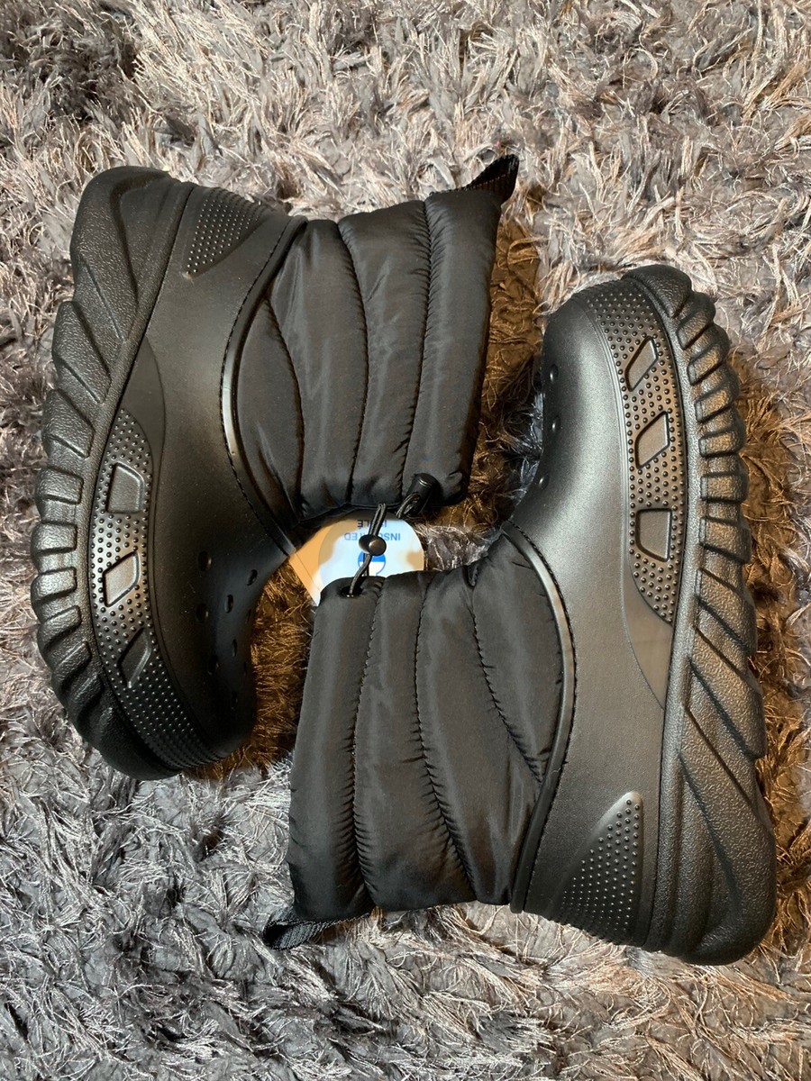 Crocs Snow Boots Black Duet Max II Boots Fuzz Lined  display picture 3