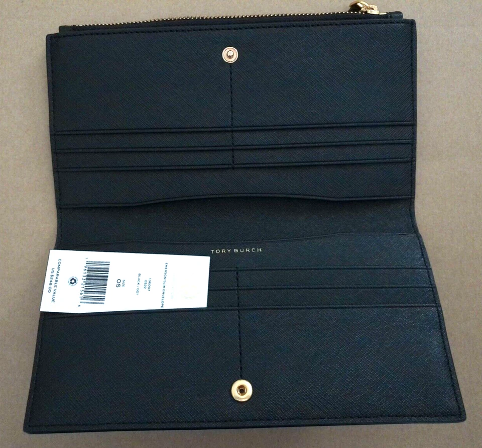 AUTHENTIC BLACK TORY BURCH ENVELOPE WALLET - Image 4 of 4
