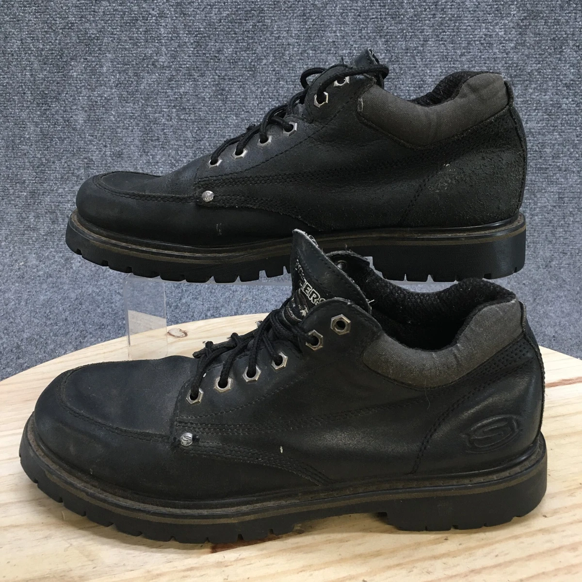 Skechers black top boots mens