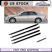For 2001-2005 Lexus IS300 Weatherstrip Window Moulding Trim Seal Belt 4 Piece