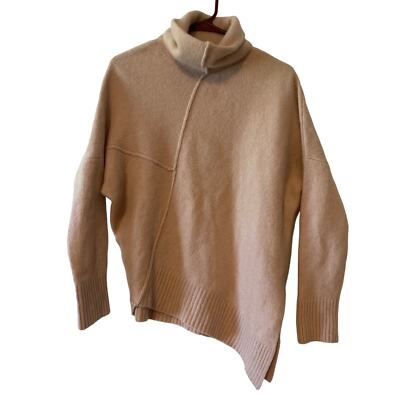All Saints Lock Roll Neck Relaxed Fit Sweater Rose Pink Women's