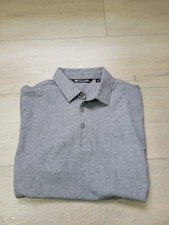 Travis Mathew Mens Golf Polo Shirt MEDIUM gray pima cotton blend