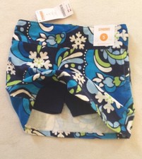 Gymboree Girls Skort Swirl Pattern Navy Blues White Adjustable Waist sz 5