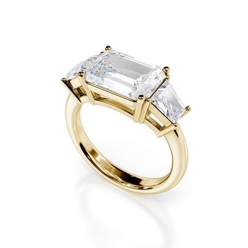 14k White Gold Ring F VS1 4 Carat Lab-grown Diamond IGI Certification Love Gift - Picture 11 of 12