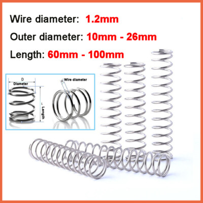 #ad Compression Spring Various Size 10 26mm Diameter amp;60 100mm Length Pressure Small $51.85