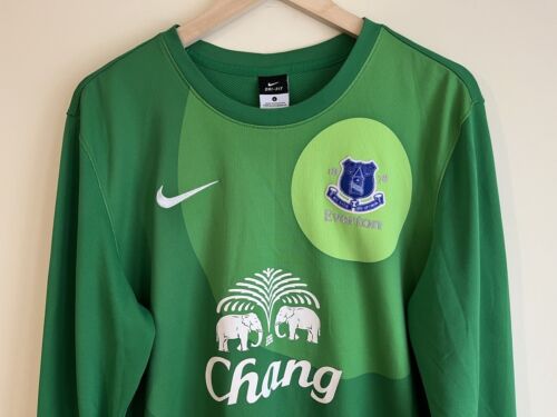 Everton 2012/2013 Goalkeeper LS GK Football Shirt Soccer Jersey Nike Men's Sz L - Picture 4 of 13