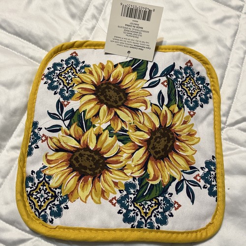 Soporte para olla de algodón True Living Girasoles oro amarillo/(agua/blanco/amarillo) - Imagen 2 de 4