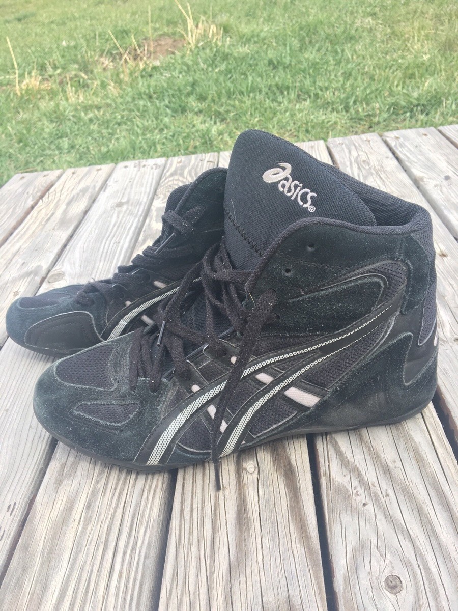 Asics Split Sole Black White Wrestling Shoe High Top Size 11  display picture 1