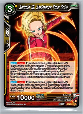 Dragon Ball Super Android 18, Assistance From Goku BT23-119 C  - NM