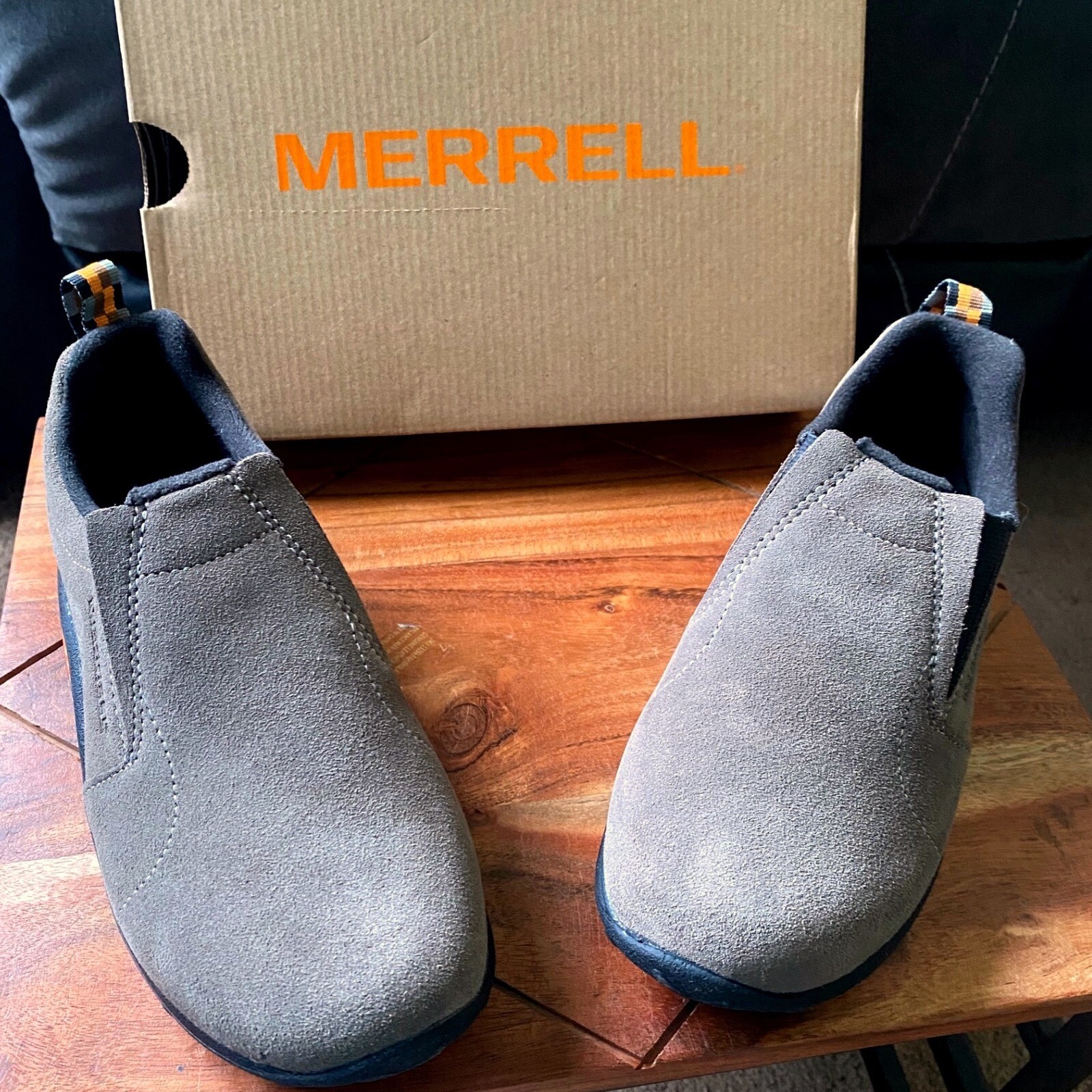Scarpe mocassini Merrell bambino slip on casual comode scamosciate taglia 3 nuovi con scatola