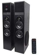 Rockville Tm80b Black Home Theater System Tower Speakers 8" Sub/bluetooth/usb