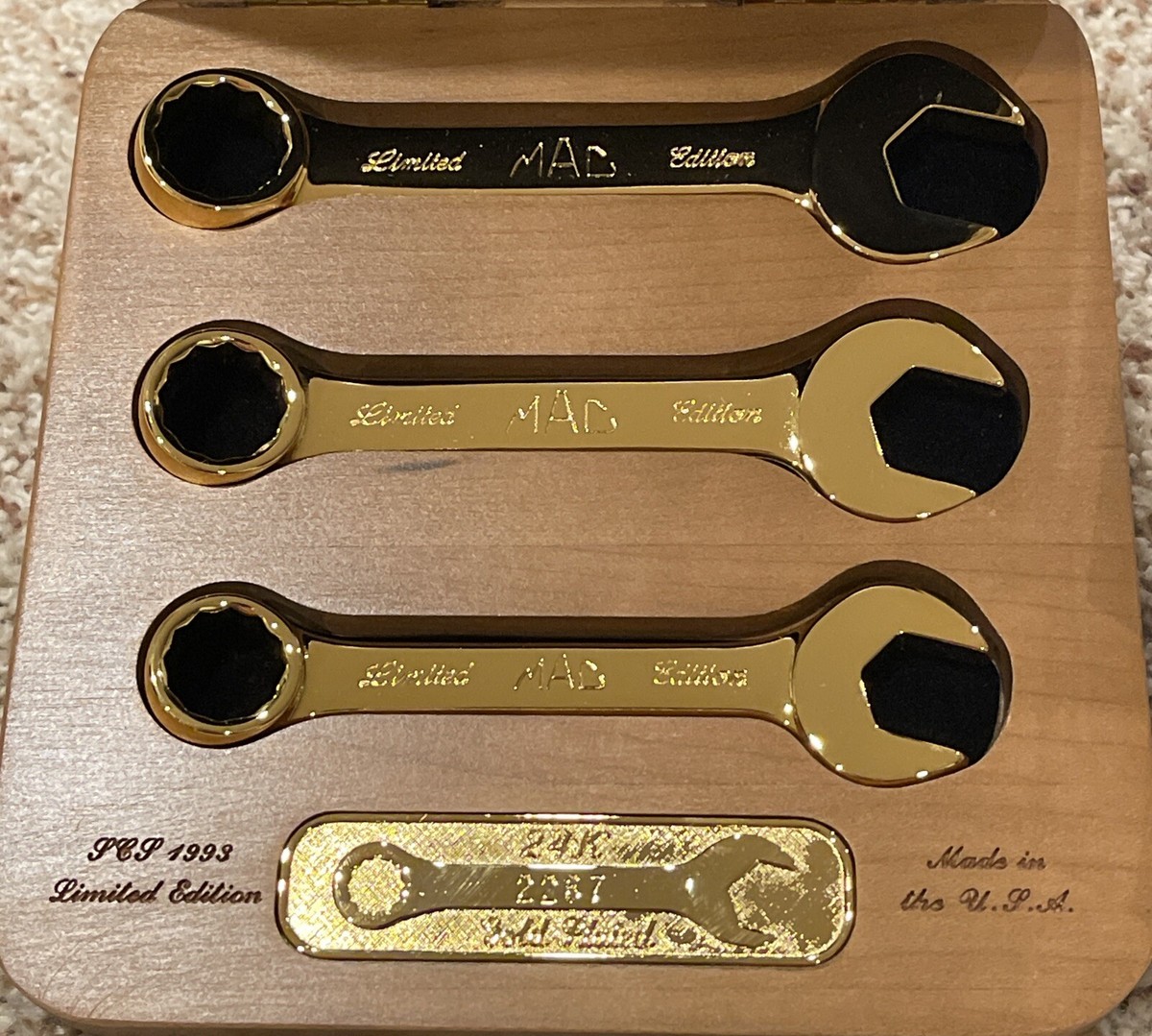⭐︎やっつんMAC TOOLS ⭐︎ Mac Tools 1993 24k Gold Plated Short 3pc Wrench Set | eBay