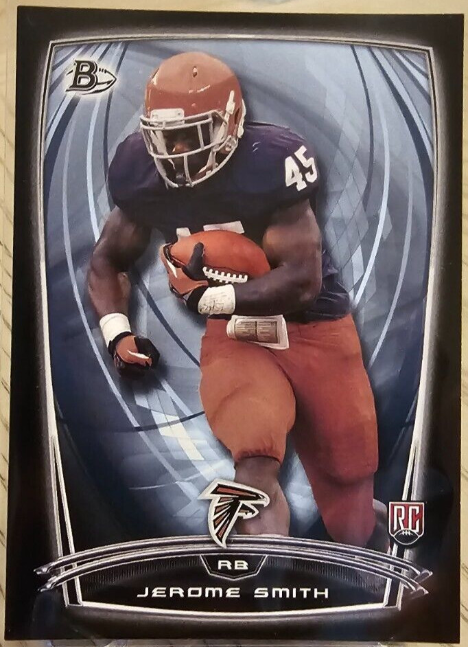 2014 Bowman Jerome Smith Black + Base RCs #10 Atlanta Falcons