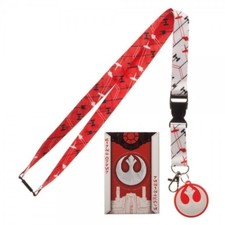 Star Wars Lanyard ID Badge Holder The Last Jedi Neck Rebel Logo Episode 8 X-Wing
