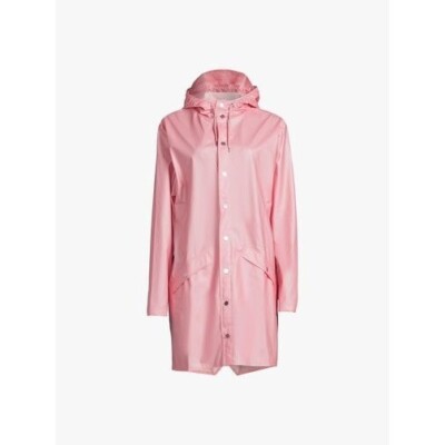 Rains Unisex Long Rain Jacket, Sky Pink, Waterproof, Size Small NWT