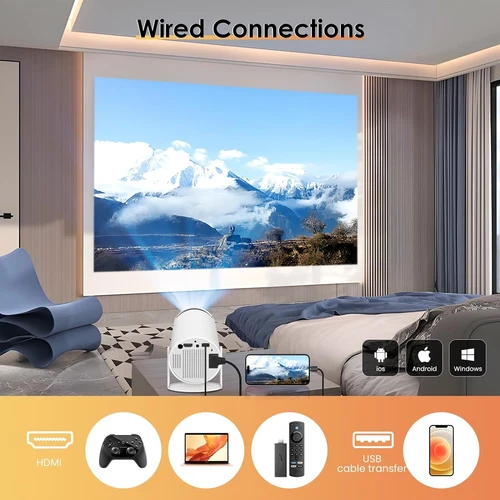 Mini Theater HDMI Projector For Android 11 Portable 2.4G+5G Wifi Bluetooth Home - Picture 7 of 14