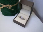 GORGEOUS 925 SOLID STERLING VINTAGE STYLE SILVER TRILOGY DRESS RING SIZE X 11.5