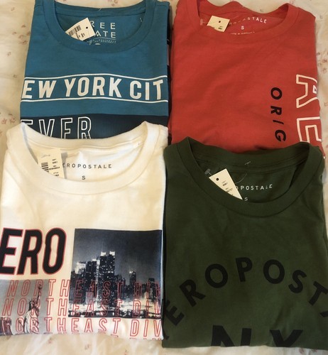 Cuatro nuevas camisetas Aeropostale Para Hombre Talla-S | eBay