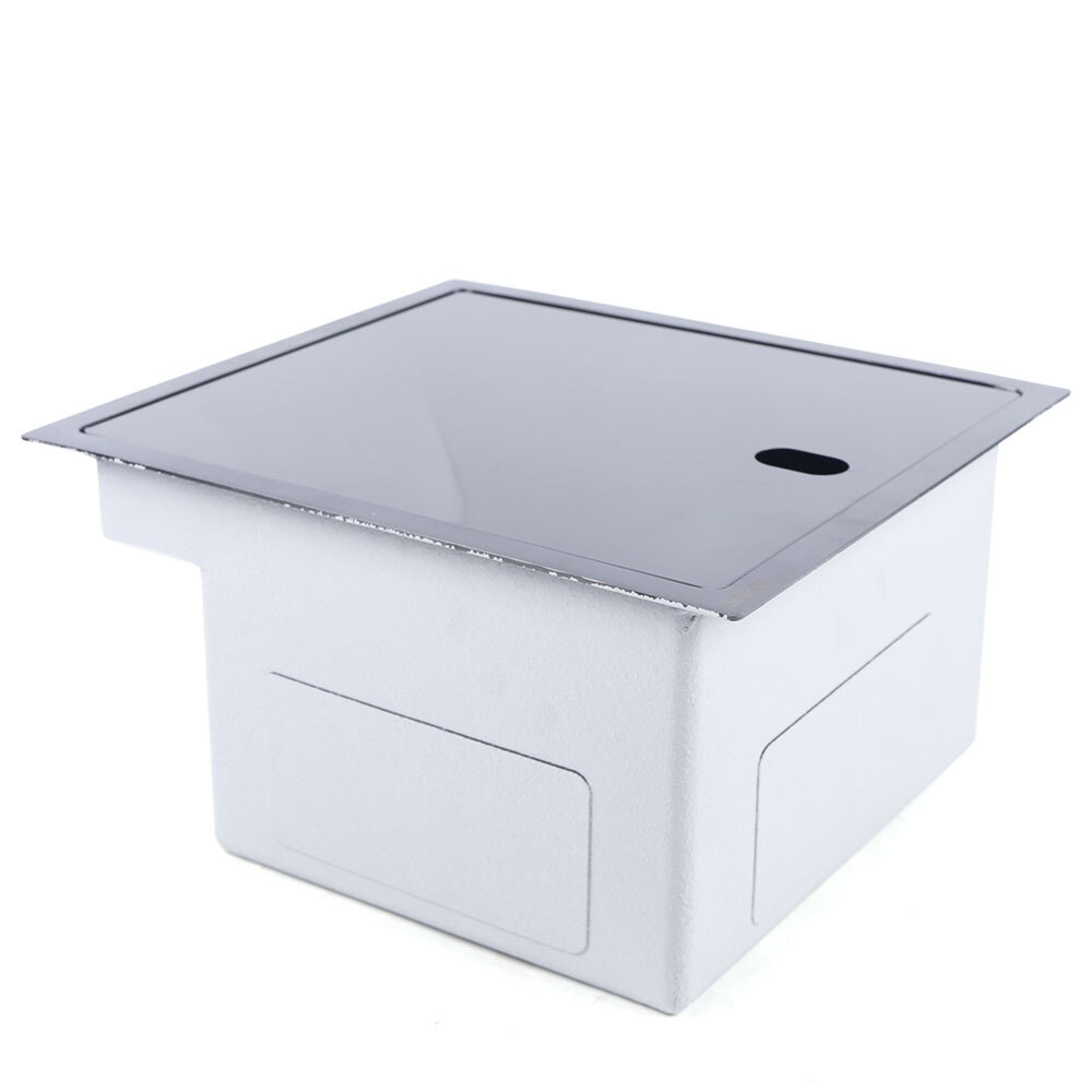 Kitchen Sink Single Bowl Combo W/Faucet+Drain Pipe+Lid Home Kitchen Square Sink