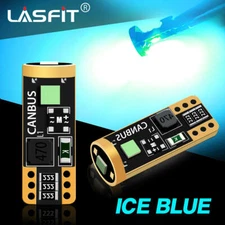 Lasfit T10 168 194 Ice Blue LED License Plate Light Bulbs Lamps 6000K Bright 2X