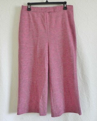 Vtg Appia Crop/Capri Wide Pants Pull On Stretch/High Waist Band Size US 8