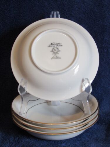 Set of (4) Noritake Ivory China Tulane 7562 Dessert Berry Bowls 5-1/8" Japan - Picture 4 of 5