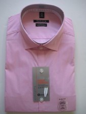 VanHeusen FRESH DEFENSE SLIM FIT PINK Men's Dress 17 1/2 32/33 Shirt 50