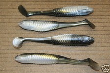5" Swim Minnow Reel Shad Paddle Tail Swimbait Trailer for A Rig 50 pack Bulk Bag
