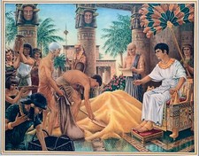 EGYPTIAN SCENE - 1950s Vintage School Print - Pharaohs Era - Ancient Egypt