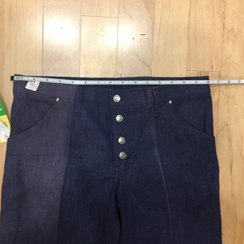 Vintage 1960s 70s Bell Bottom Denim NWT Turtle Bax Blue HTF Rare NOS Festival - Picture 11 of 12