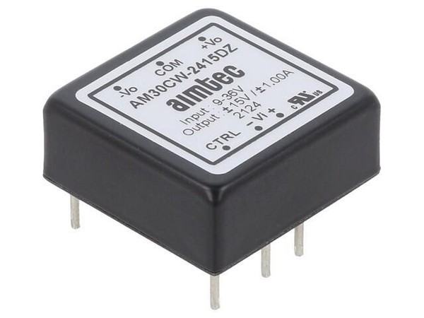 AM30CW-2415DZ Wandler: Dc/Dc 30W Ueing: 9-36V Uausg: 15VDC Uausg2: -15VDC 19G Ai-image