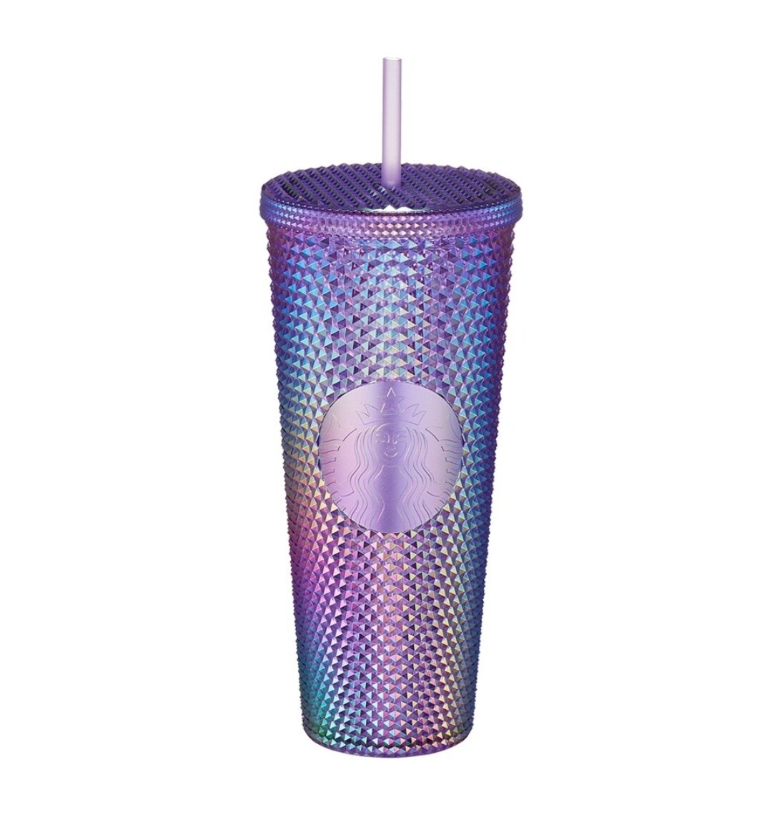 STARBUCKS 2022 Summer 1 purple hologram Stud Cold Cup 710ml | eBay