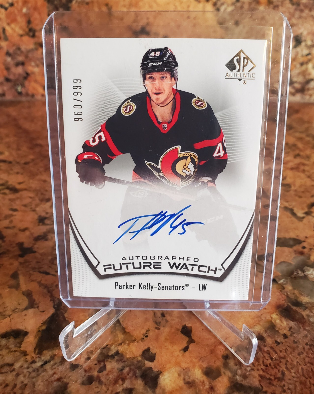 2021-22 SP Authentic Parker Kelly Future Watch Auto /999 #140 Ottawa Senators